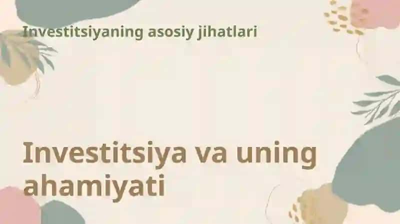 Investitsiya hajmiga ta’sir etuvchi omillar ekonometrik tahlil 3
