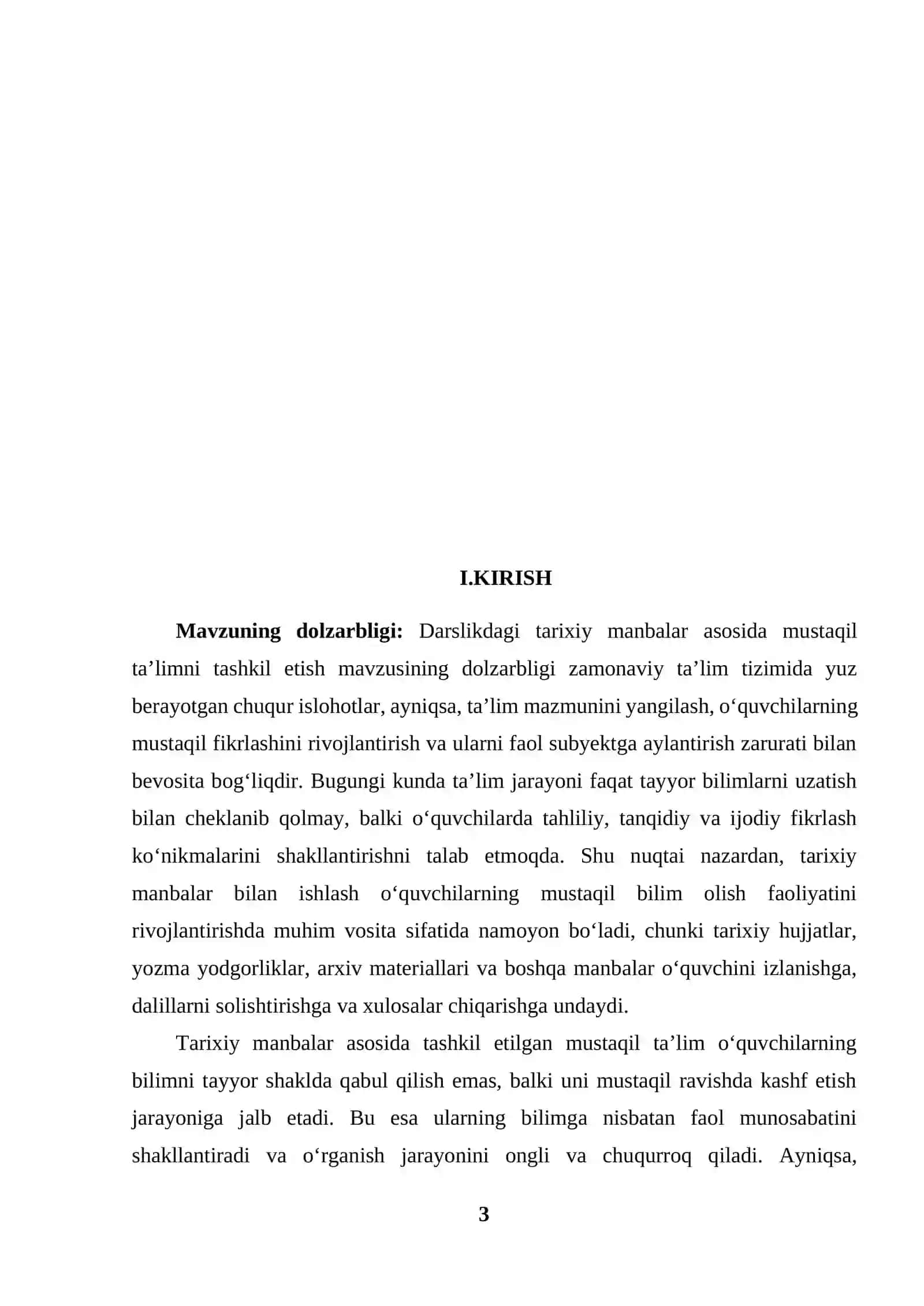 Darslikdagi tarixiy manbalar asosida mustaqil ta`limni tashkil etish 3