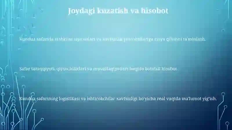 Kunduzgi sayr tashkil etish 3