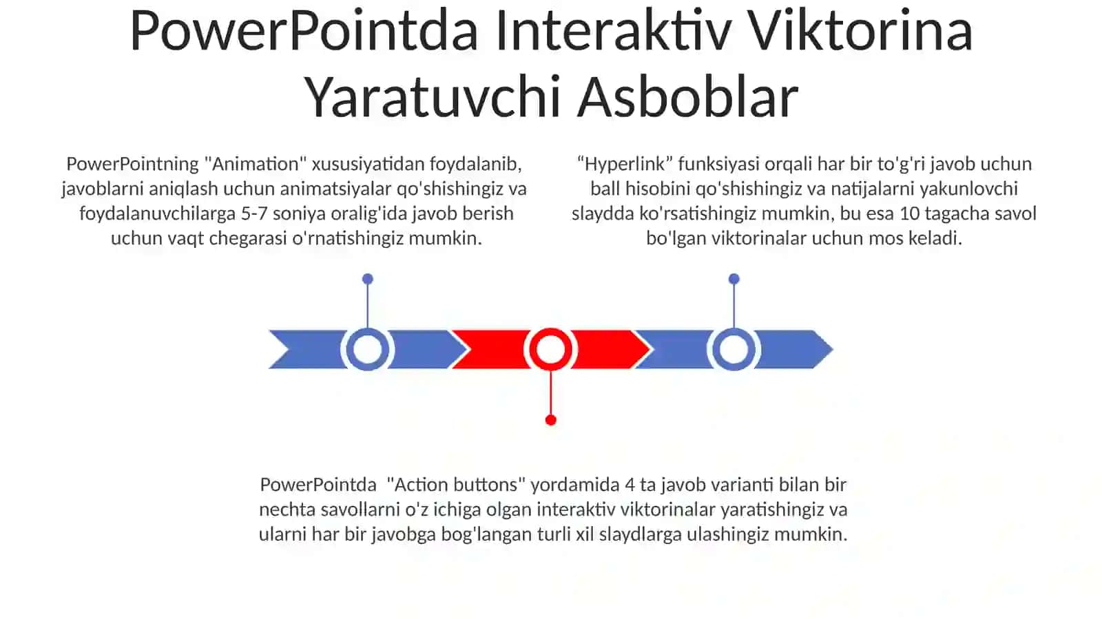PowerPointda Interaktiv Viktorina Yaratish 3