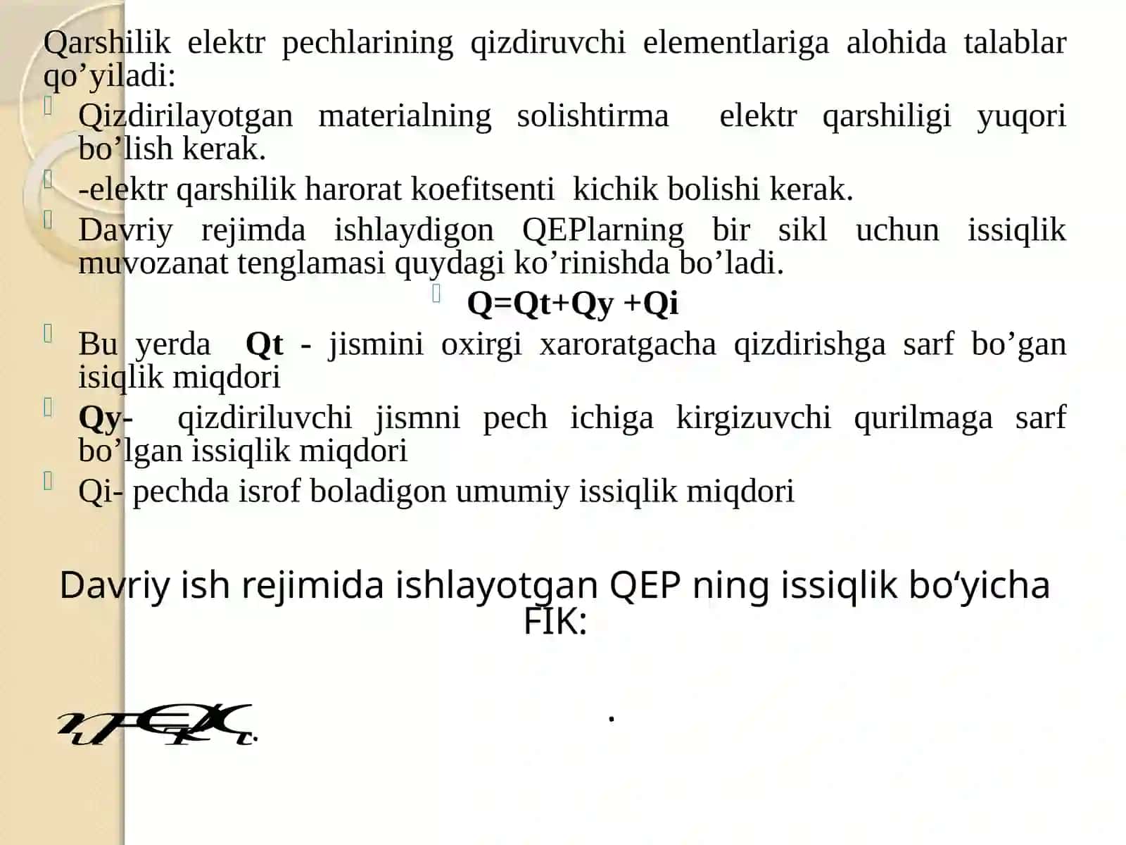 Elektr texnologik qurilmalarning optimal ish rejimlari  va taxlili 3