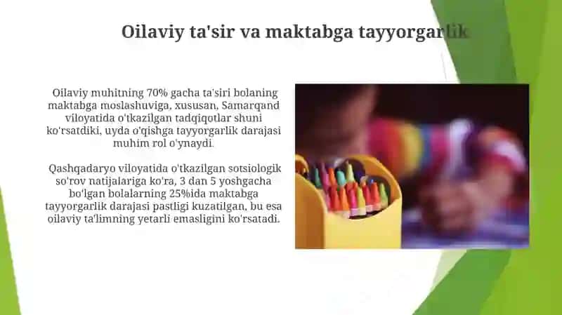 Bolalarni birinchi sinfga qabul qilish va ularning maktabga moslashuvi masalalari 3