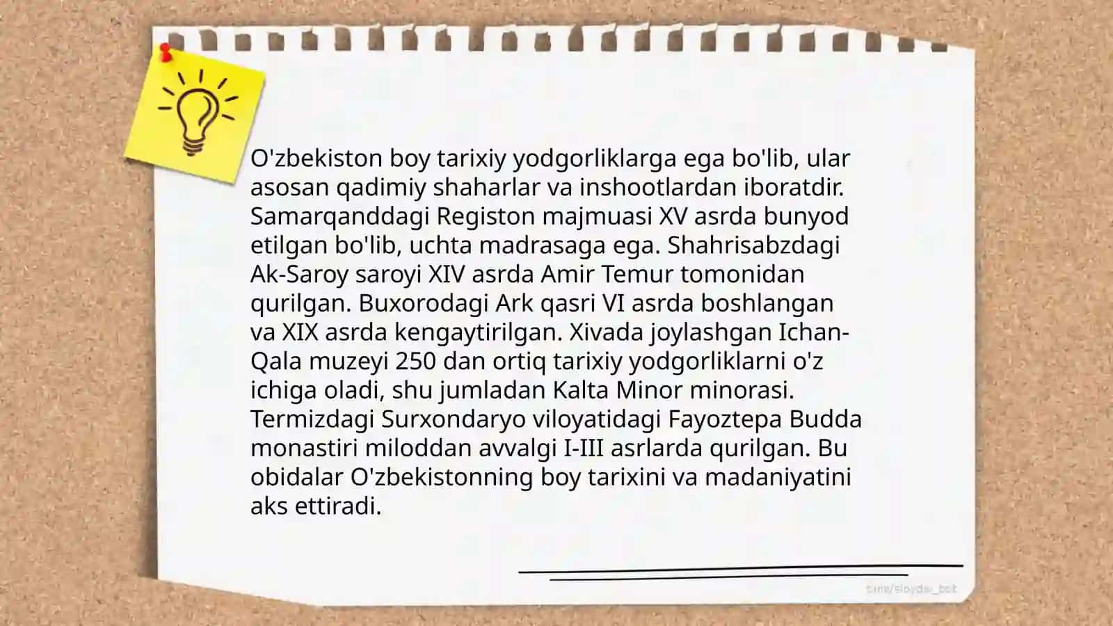 O'zbekiston- turizm diyori.Ilmiy uslub 3