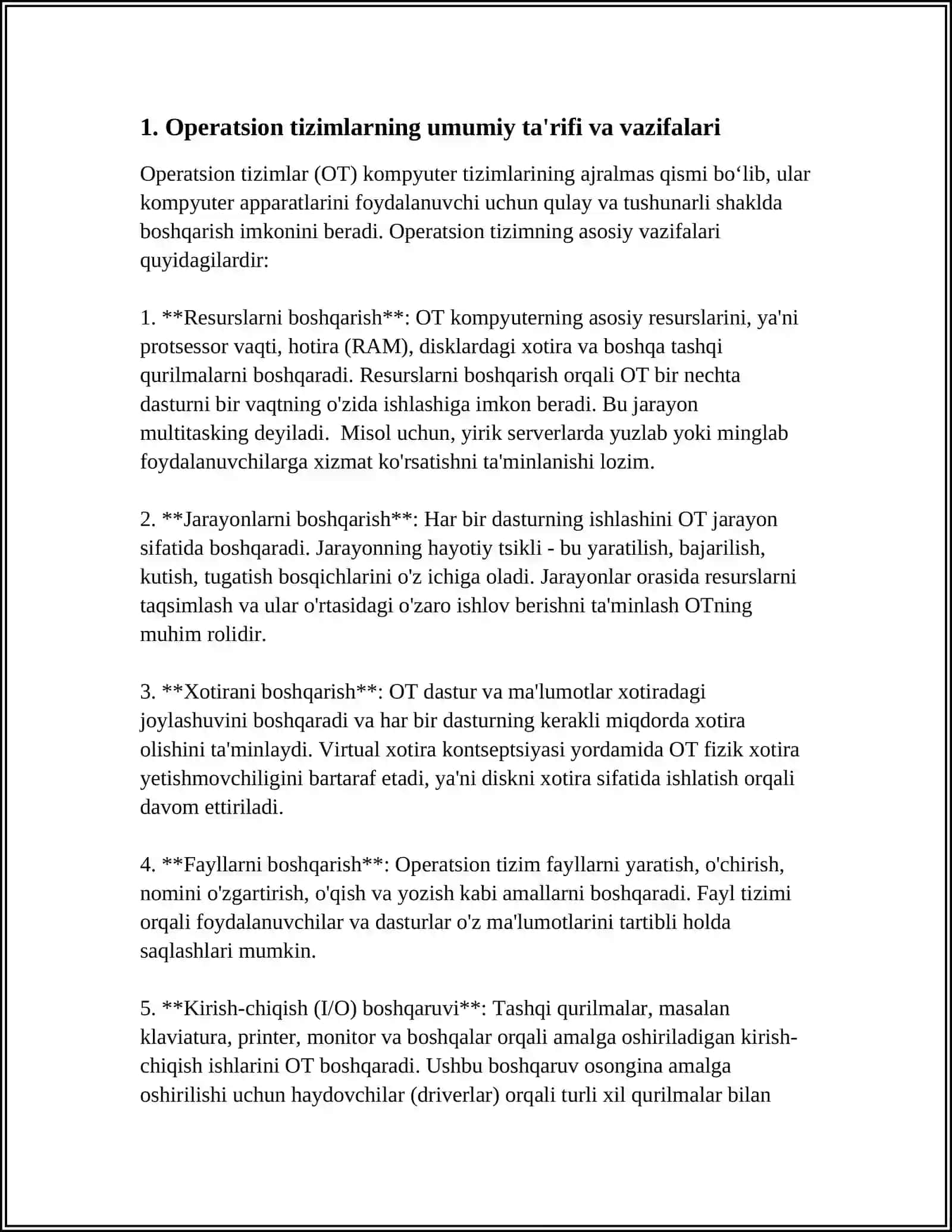ZAMONAVIY OPERATSION TIZIMLARNING QIYOSIY TAHLILI 3