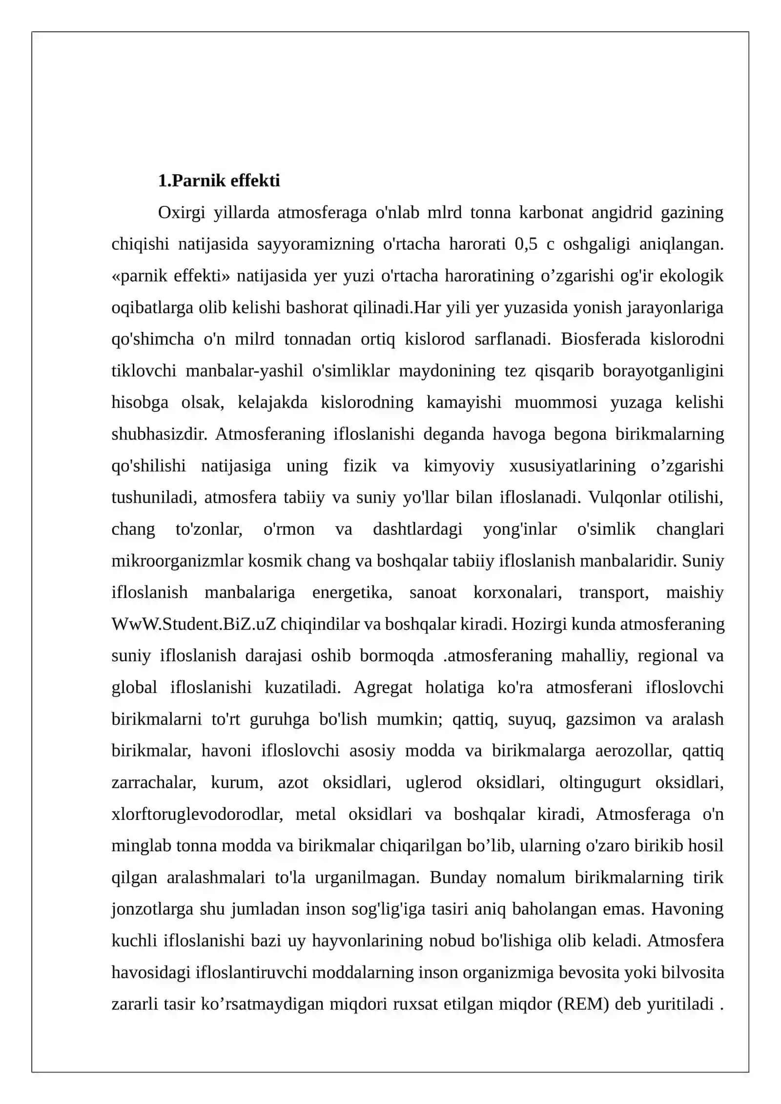 Atmosfera havosining ifloslanishi 3
