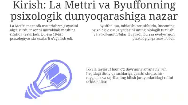 La Mettri va Byuffonning psixologik qarashlari 3