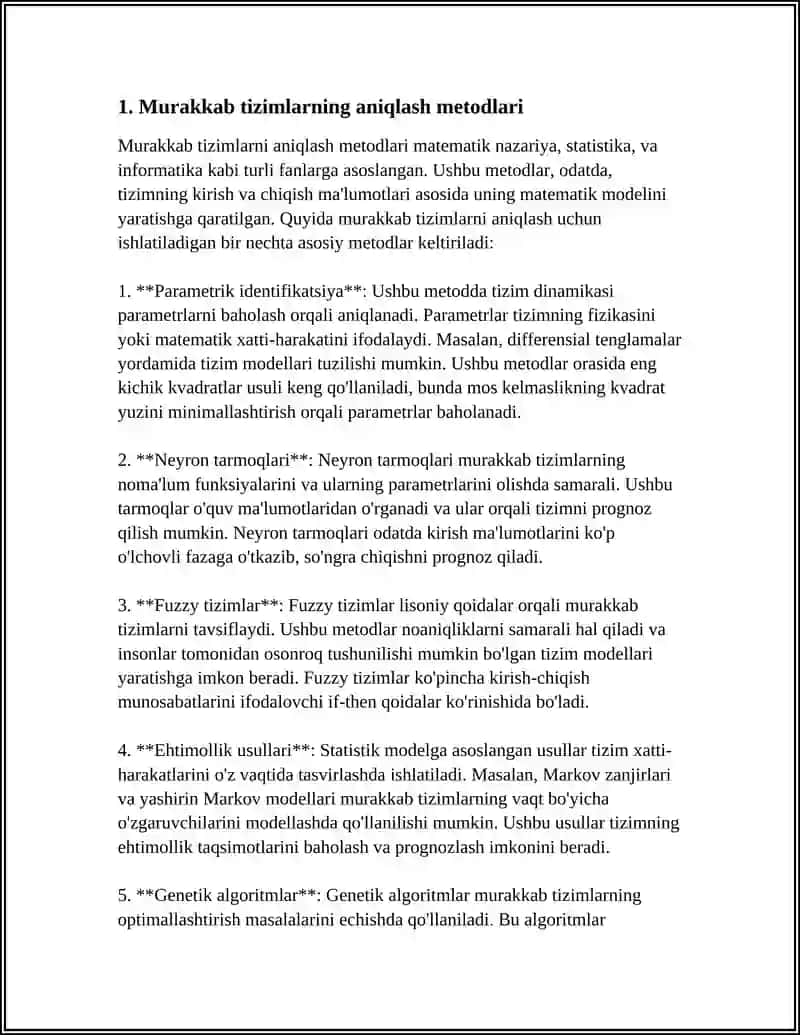MURAKKAB TIZIMLARNING FIKRLI MODELLARI 3