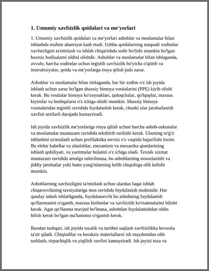 ASBOBLAR VA MOSLAMALAR BILAN ISHLAGANDA HAVFSIZLIK QOIDALARI 3