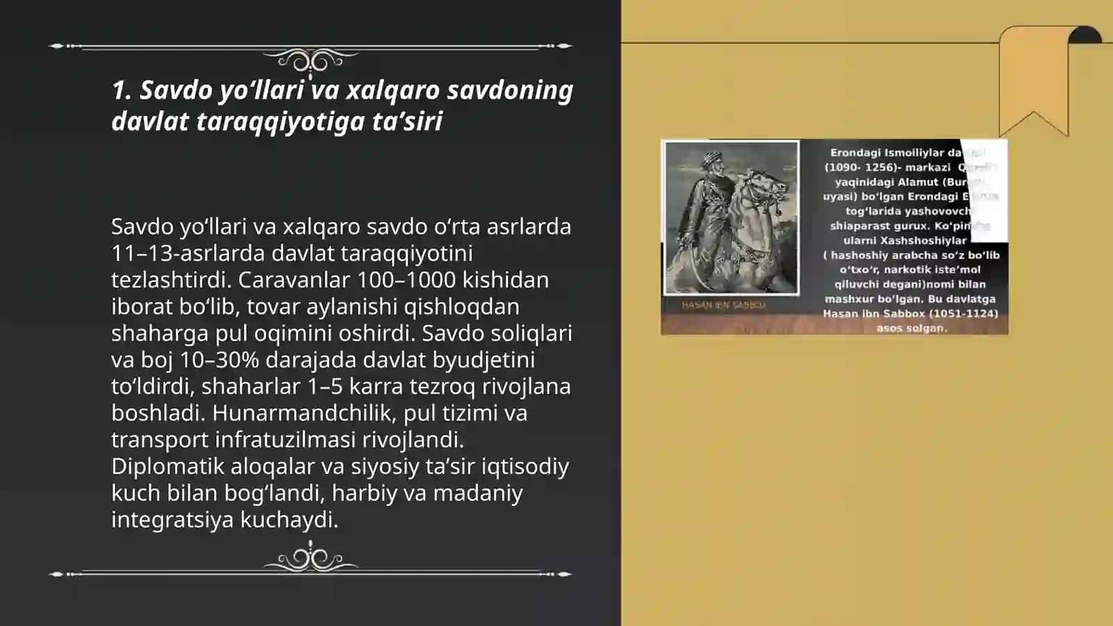 Rivojlangan oʻrta asrlar davlatlari taraqqiyoti va tanduzli sabablari 3