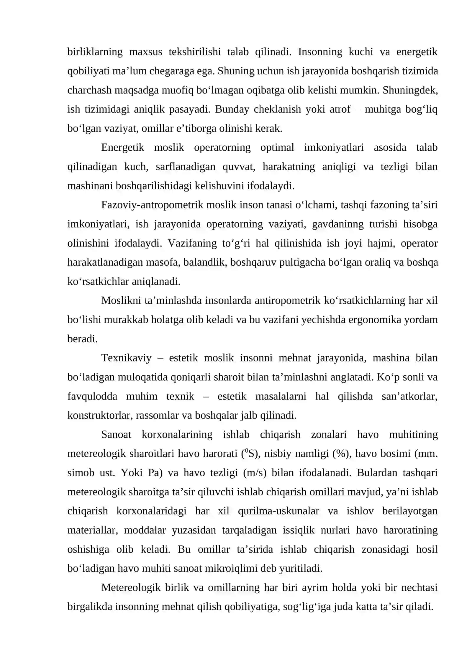 Ergonomika asoslari va uni inson mehnat faoliyatida ishtroki 3