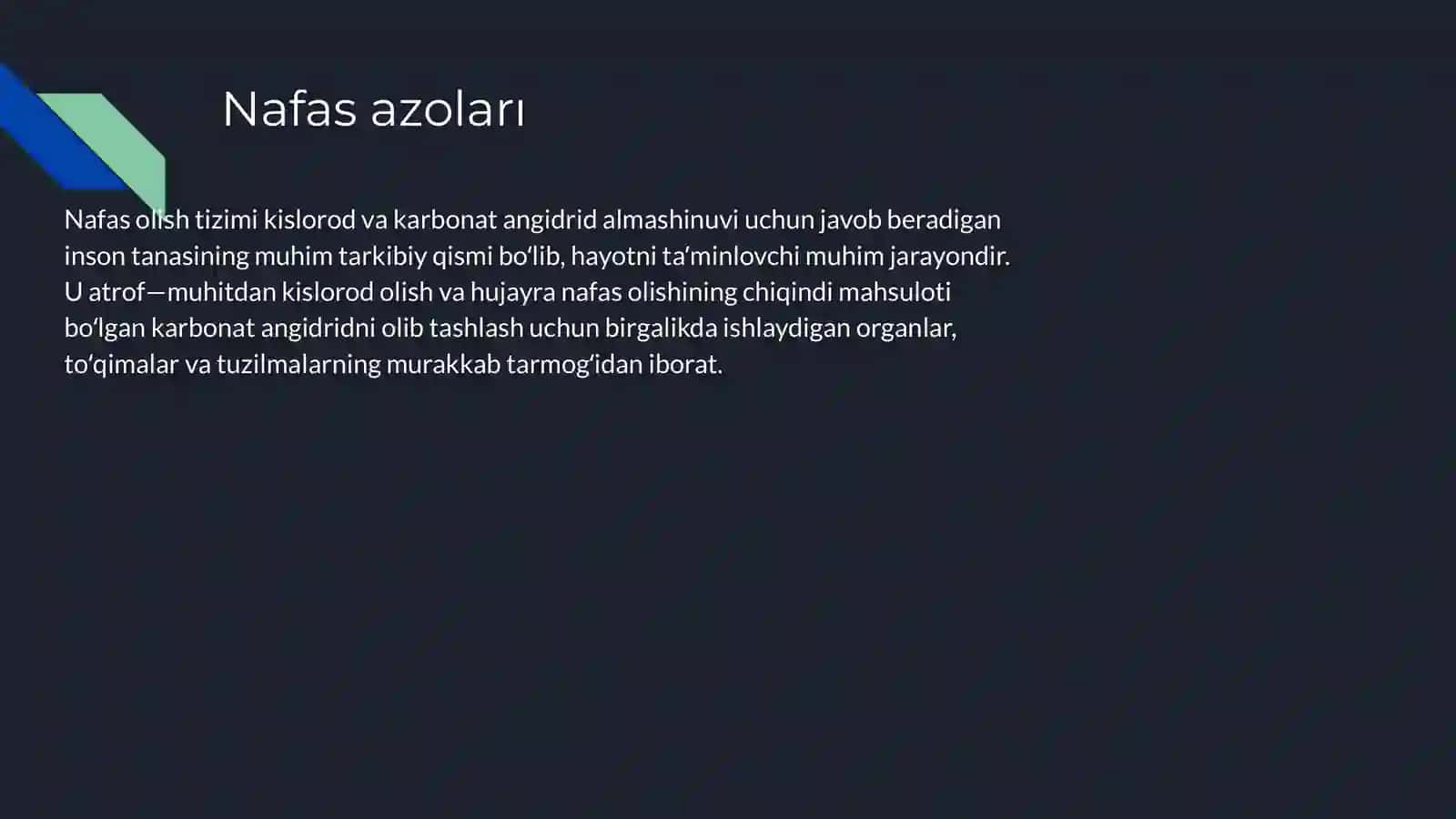 Nafas yöllarıga kıruvchı a'zolar 3