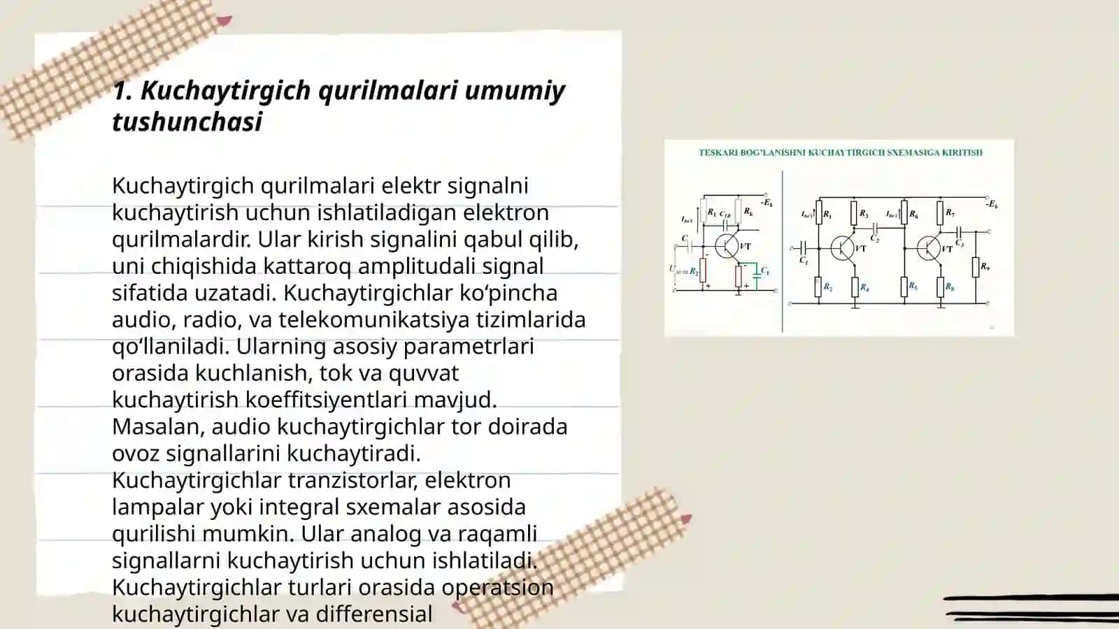 Kuchaytirgich qurilmalari sxematexnikasi 3