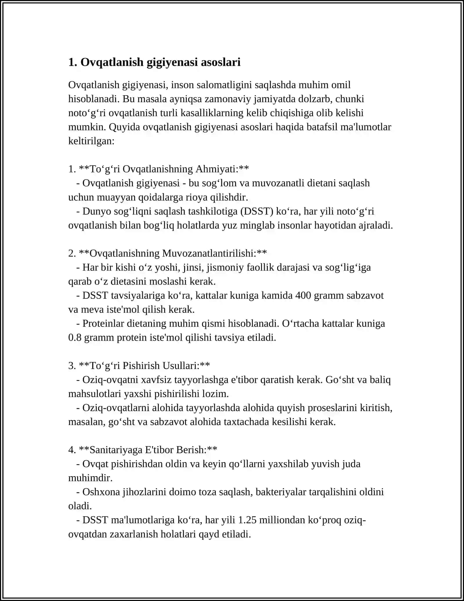 OVQATLANISH GIGIYENASI.OVQATLANISH RATSIONINI TUZISH METODLARI 3
