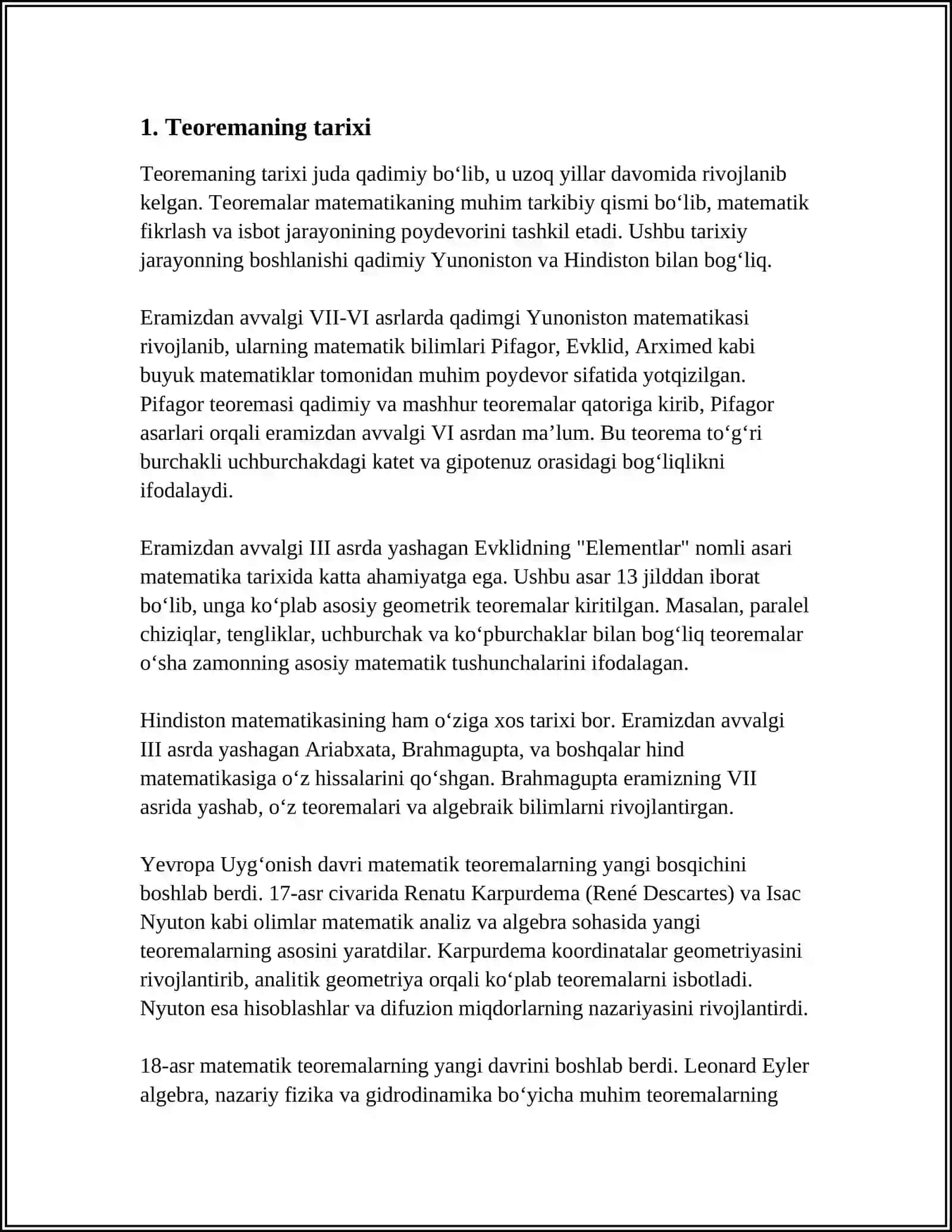 POST TEOREMASI VA UNING NATIJALARI 3