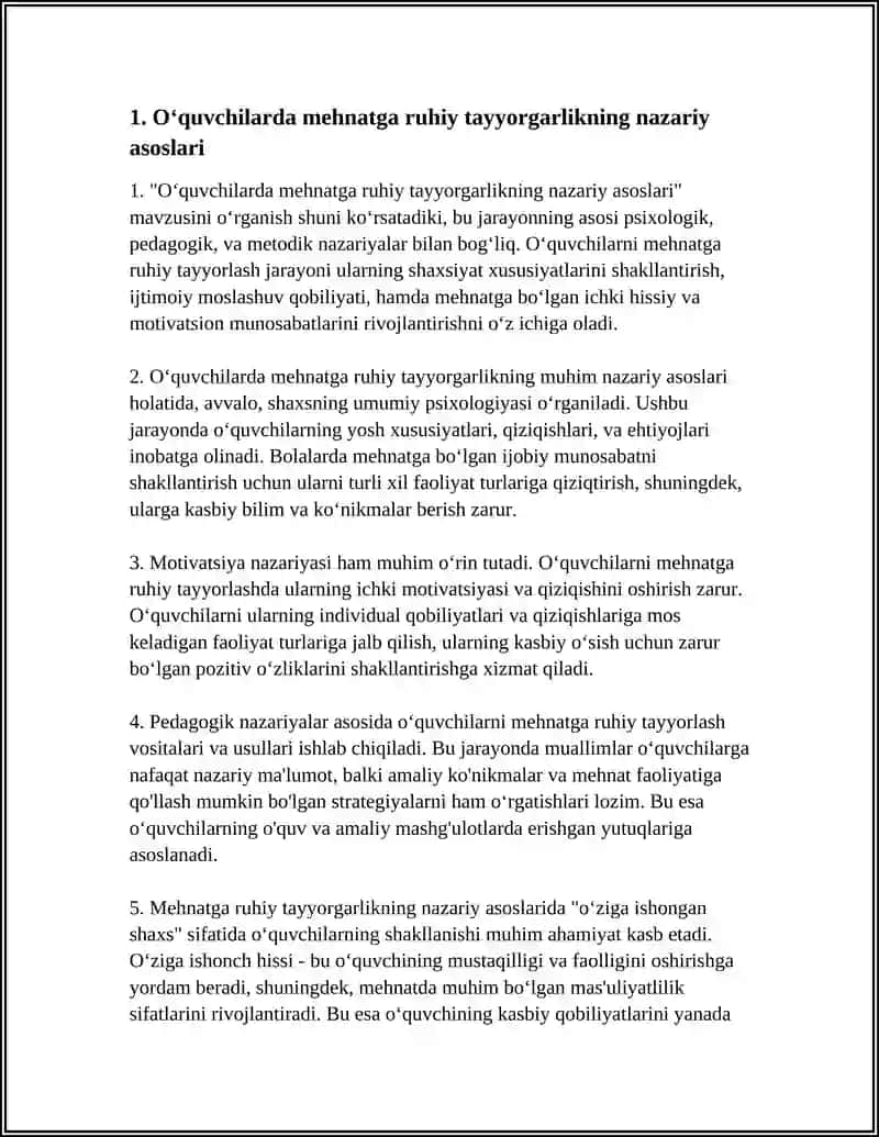 OʻQUVCHILARNI MEHNATGA RUHIY TAYYORLASH 3