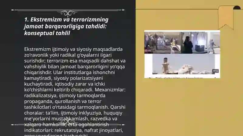 Ekstremizm va terrorizm jamoat barqarorligiga tahdid 3