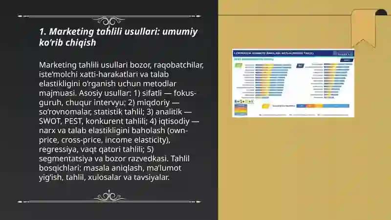 Marketing tahlili usullari: umumiy ko‘rib chiqish 3