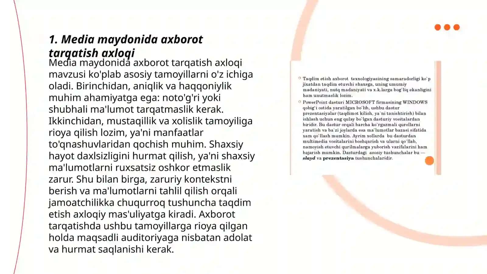 Media maydonida axborot tarqatish madaniyati kibernetika va kiberhuquq 3