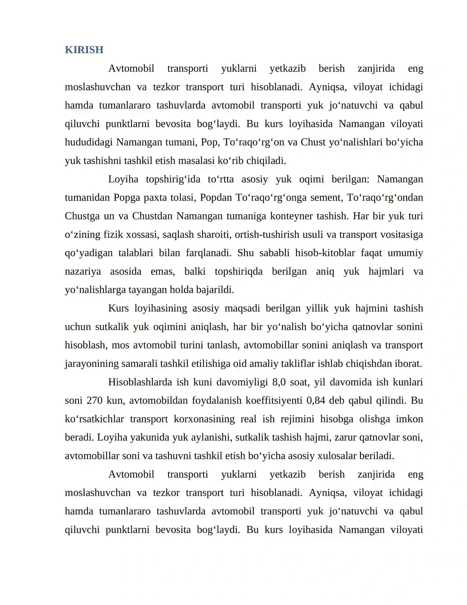 Avtomobil transportida yuklarni tashishni tashkil etish 3
