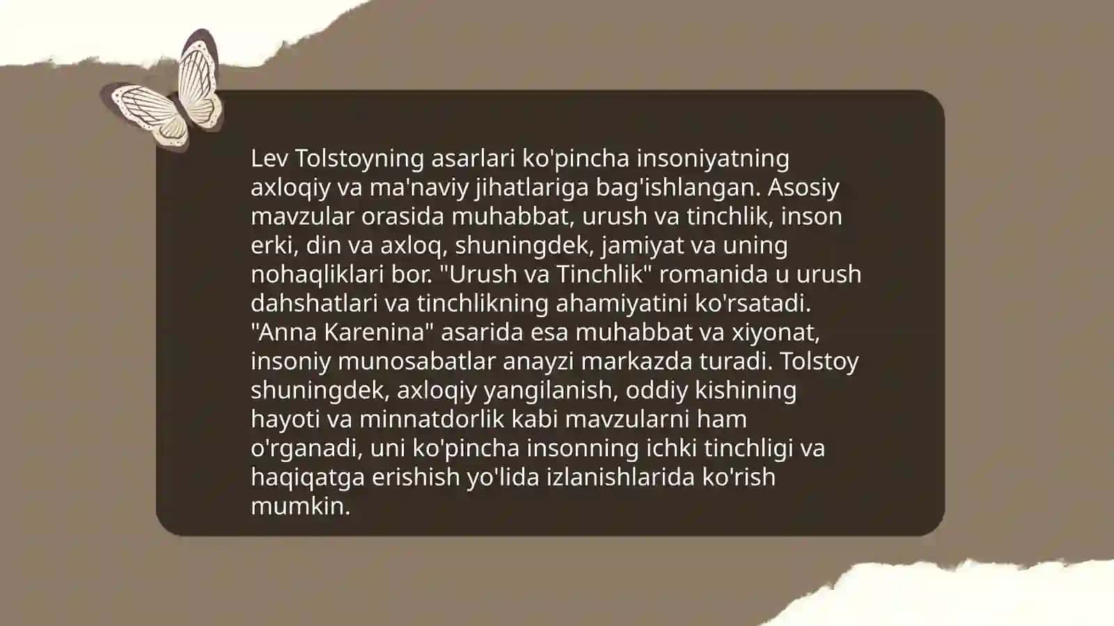 Lev Tolstoy "Tirilish" va O'lmas Umarbekovning "Odam bo'lish qiyin" asarlar tahlili 3