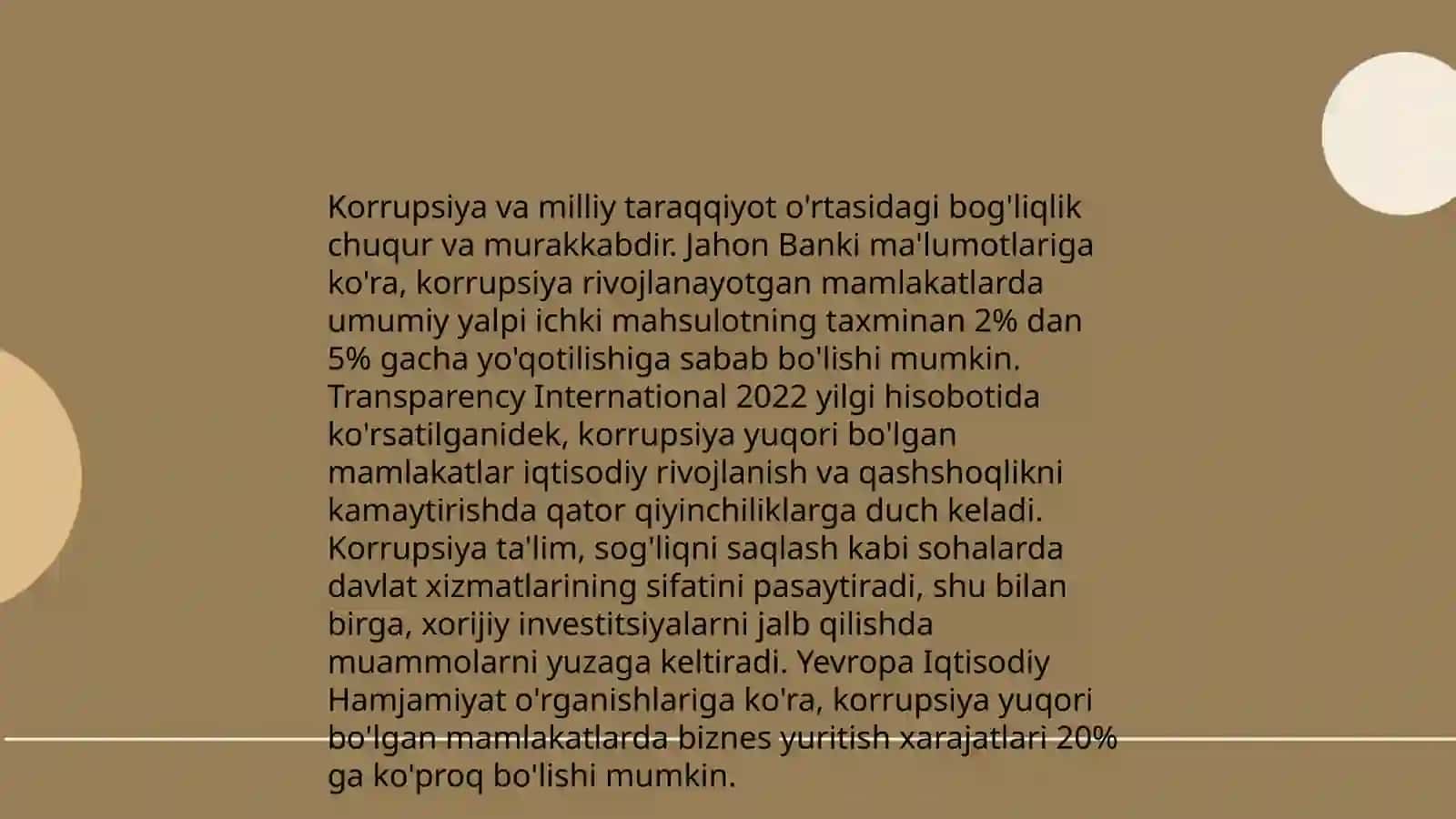 Korrupsıya va mıllıy taraqqıyot:muammo va yechım 3
