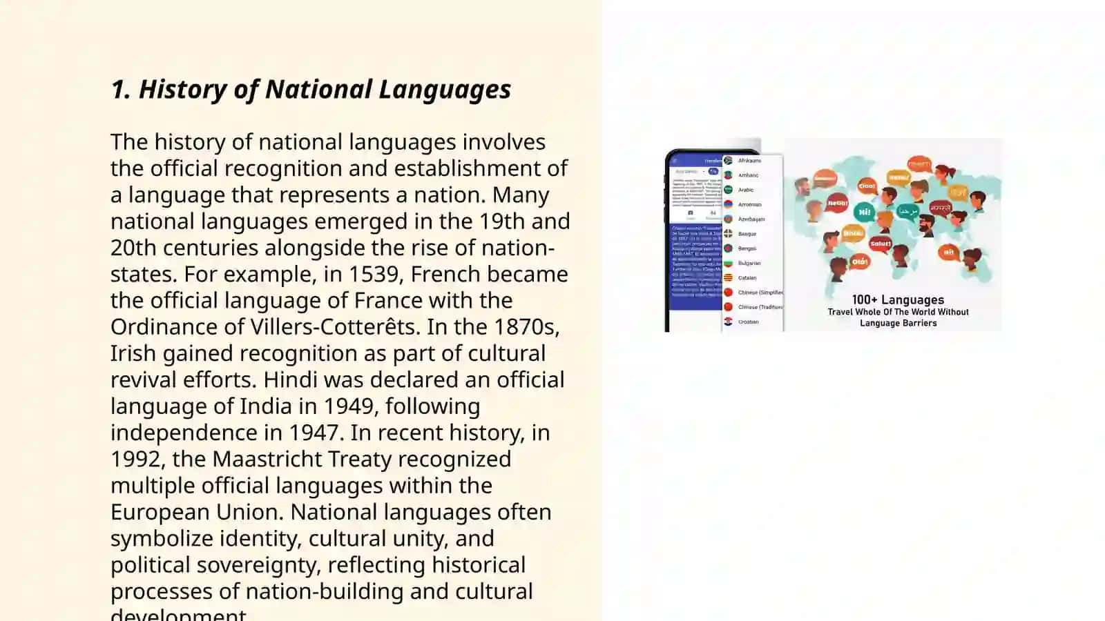 National languages 3