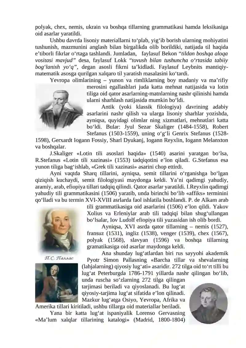 OʻRTA ASRLARDA YEVROPA VA RUS TILSHUNOSLIGI. UYGʼONISH DAVRI TILSHUNOSLIGI. UMUMIY RATSIONAL GRAMMATIKANING YARATILISHI. 3