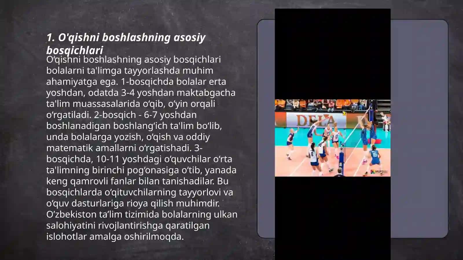 Valebolda daslabki õrganish jarayoning bosqichlari va usullari 3