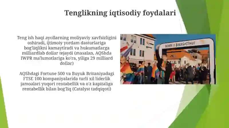 Gender tengligining hozirgi davrdagi ahamiyati 3