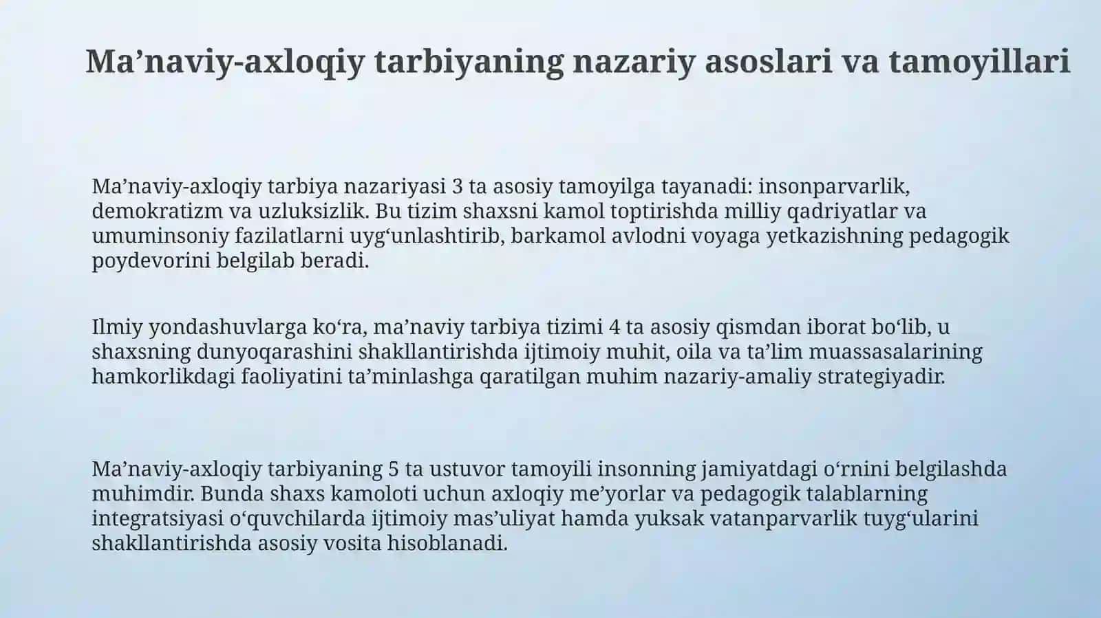 Ma’naviy-axloqiy tarbiya nazariyasi 3