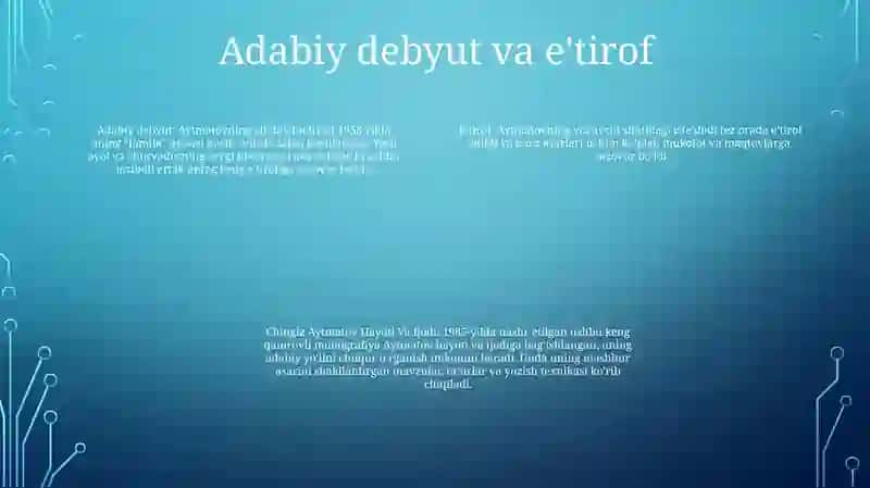 Chingiz Aytmatov Hayoti Va Ijodi 3