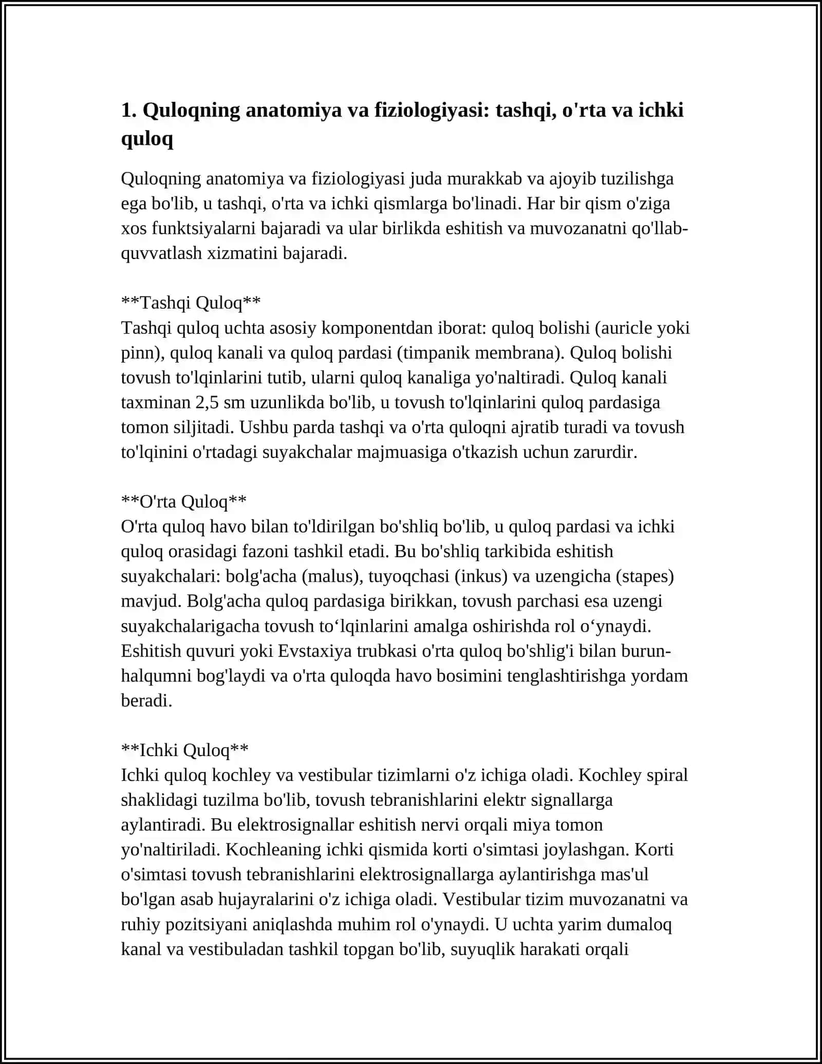 ESHITISH BIOFIZIKASI ELEMENTLARI. KOXLEAR IMPLANTATSIYA ASOSLARI 3