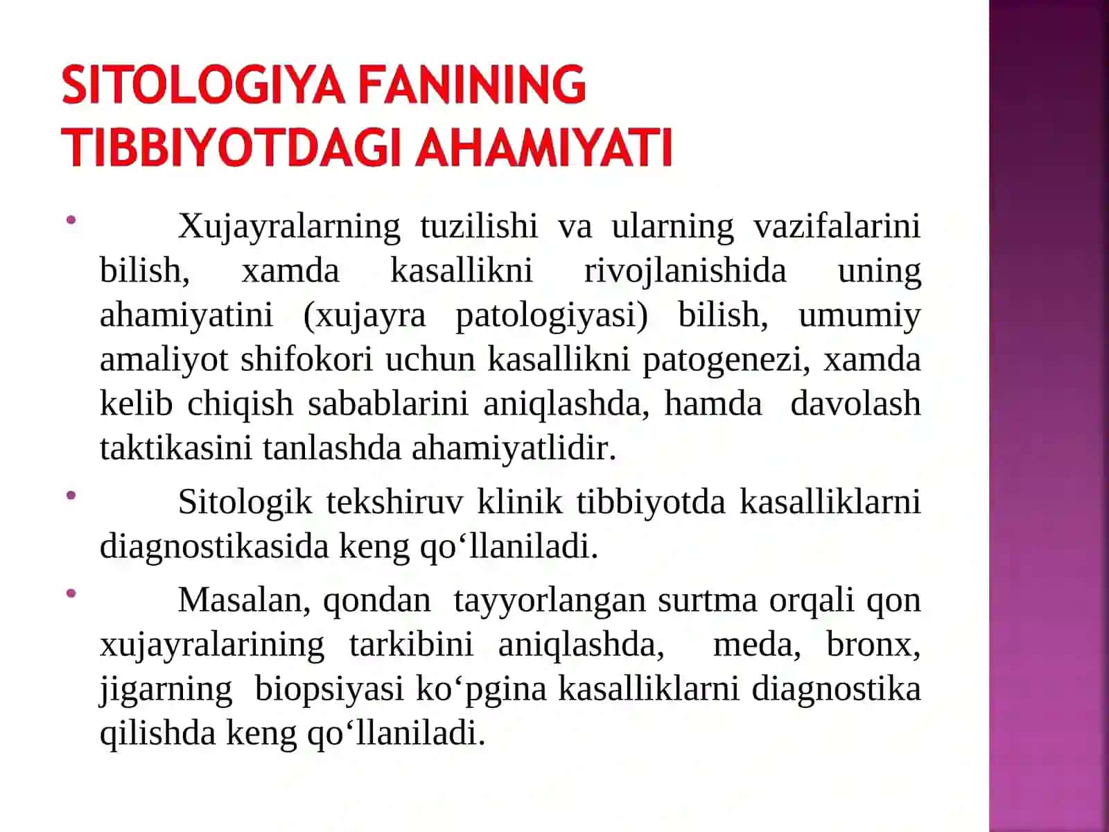 Gistologiya fanining maqsadi va vazifalari 3