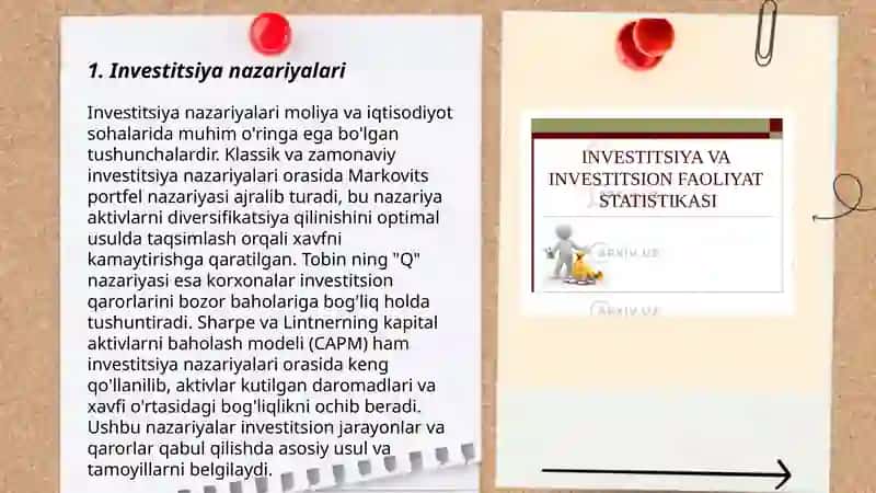 Investitsiya va portfel tahlili 3