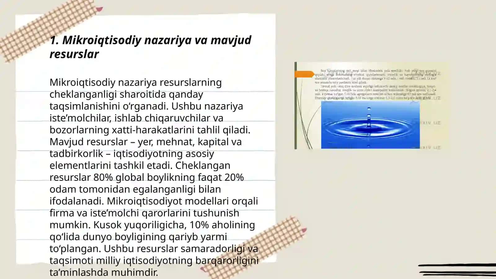 Mikroiqtisodiy nazariya va mavjud resurslar 3