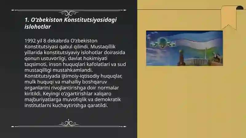 Mustaqillik yillarida davlat boshqaruvida amalga oshirilgan islohotlar 3