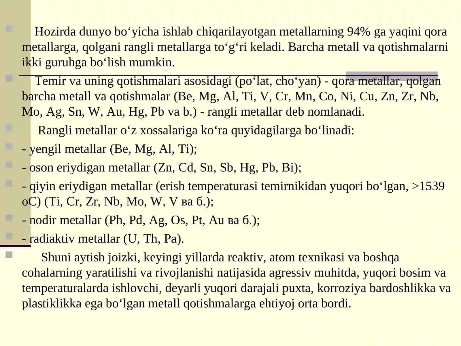 Qora va rangli metall qotishmalari 3
