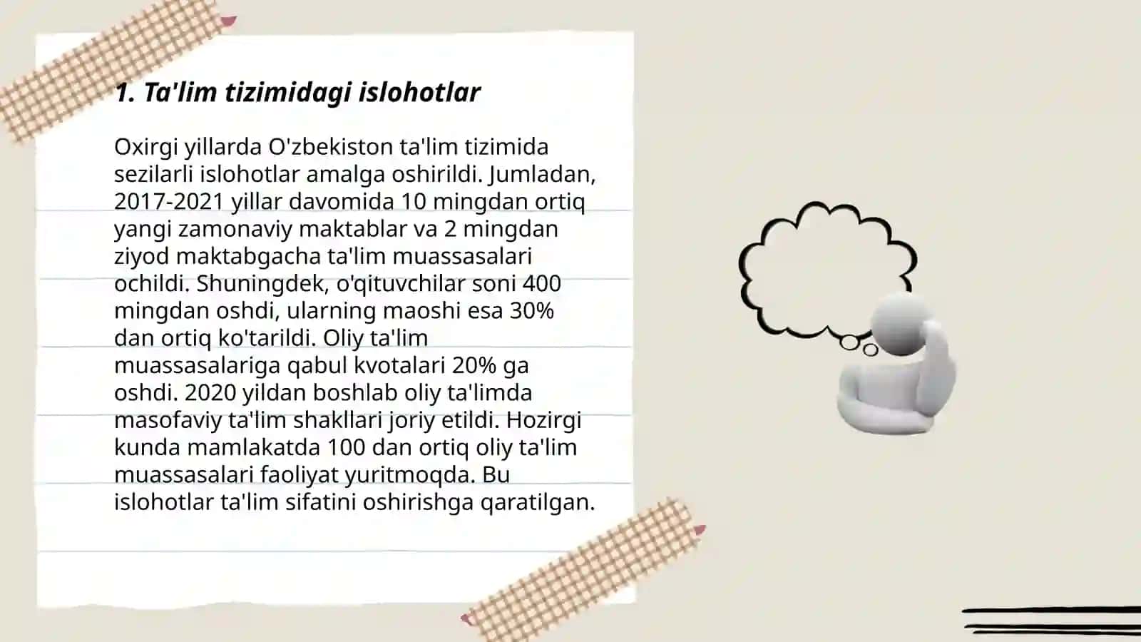 Ta'lim tizimidagi islohotlar 3