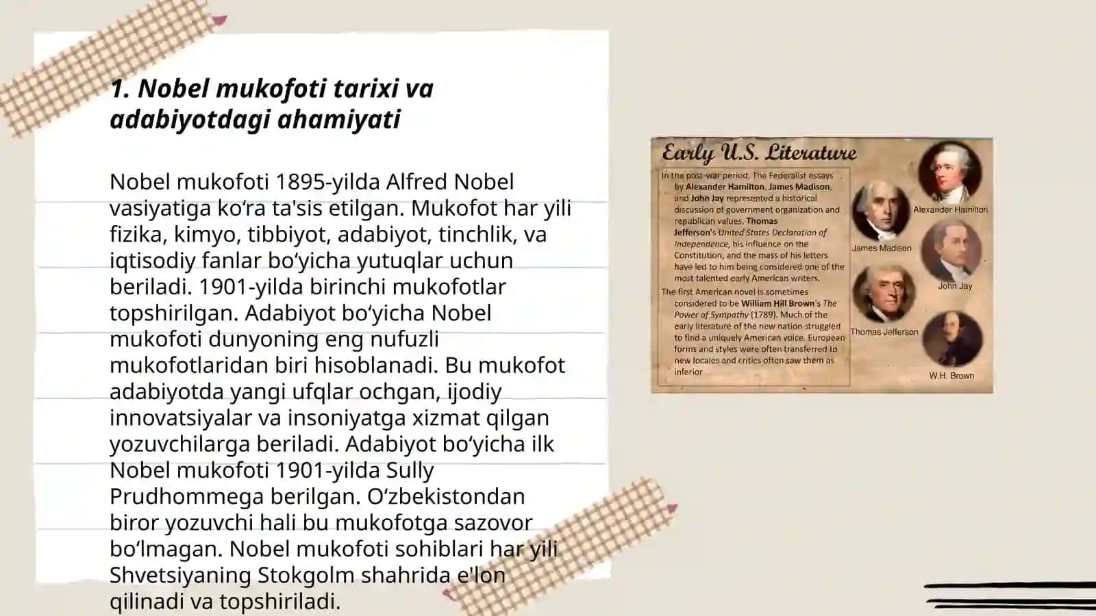 Sharq va Gʻarbda adabiyot sohasida nobel mukofoti sovrindorlari 3