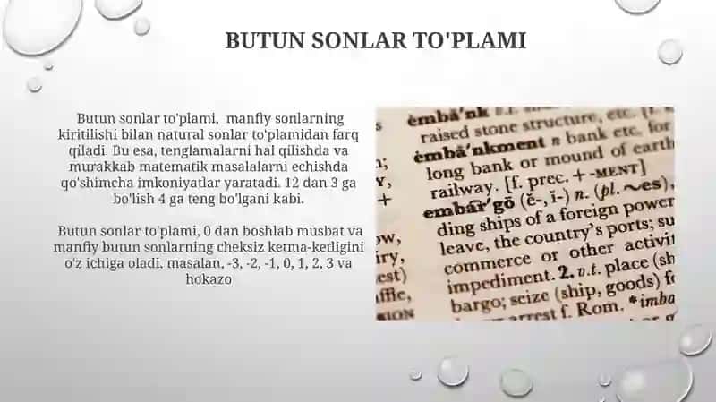 Butun Sonlar To'plami Bo'linishi 3