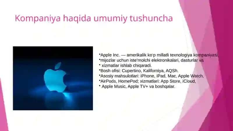 Apple Inc. kompaniyasi haqida to‘liq ma’lumot 3