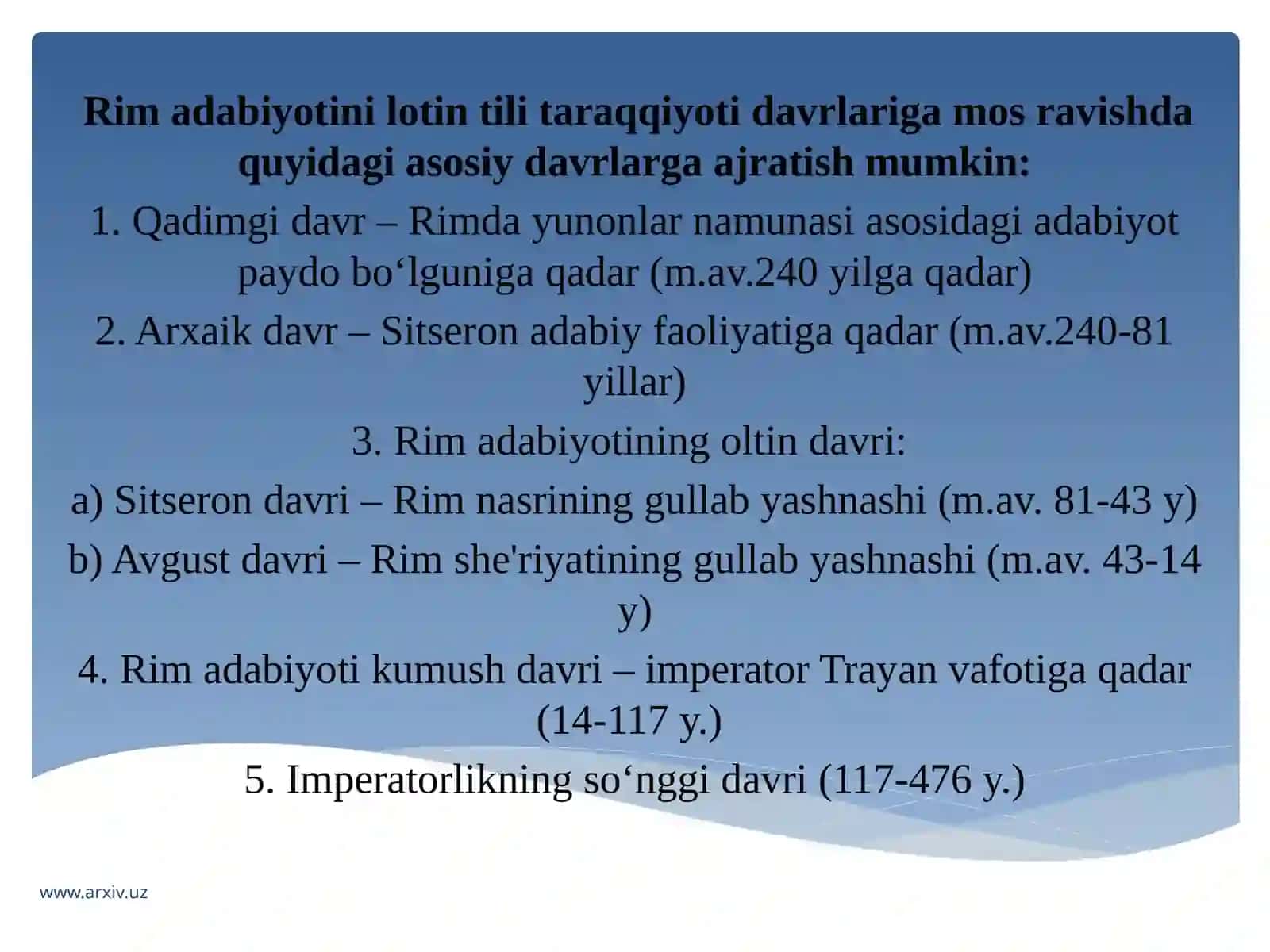Qadimgi Rim adabiyoti 3