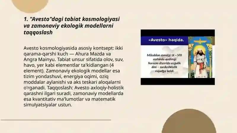 "Avesto"dagi tabiat tasavvurlari va zamonaviy ekologik tajribalarni qiyosiy tahlil qilish 3