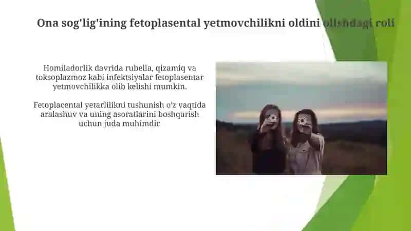Infeksiya yuqqan homlador ayollarni olib borish 3