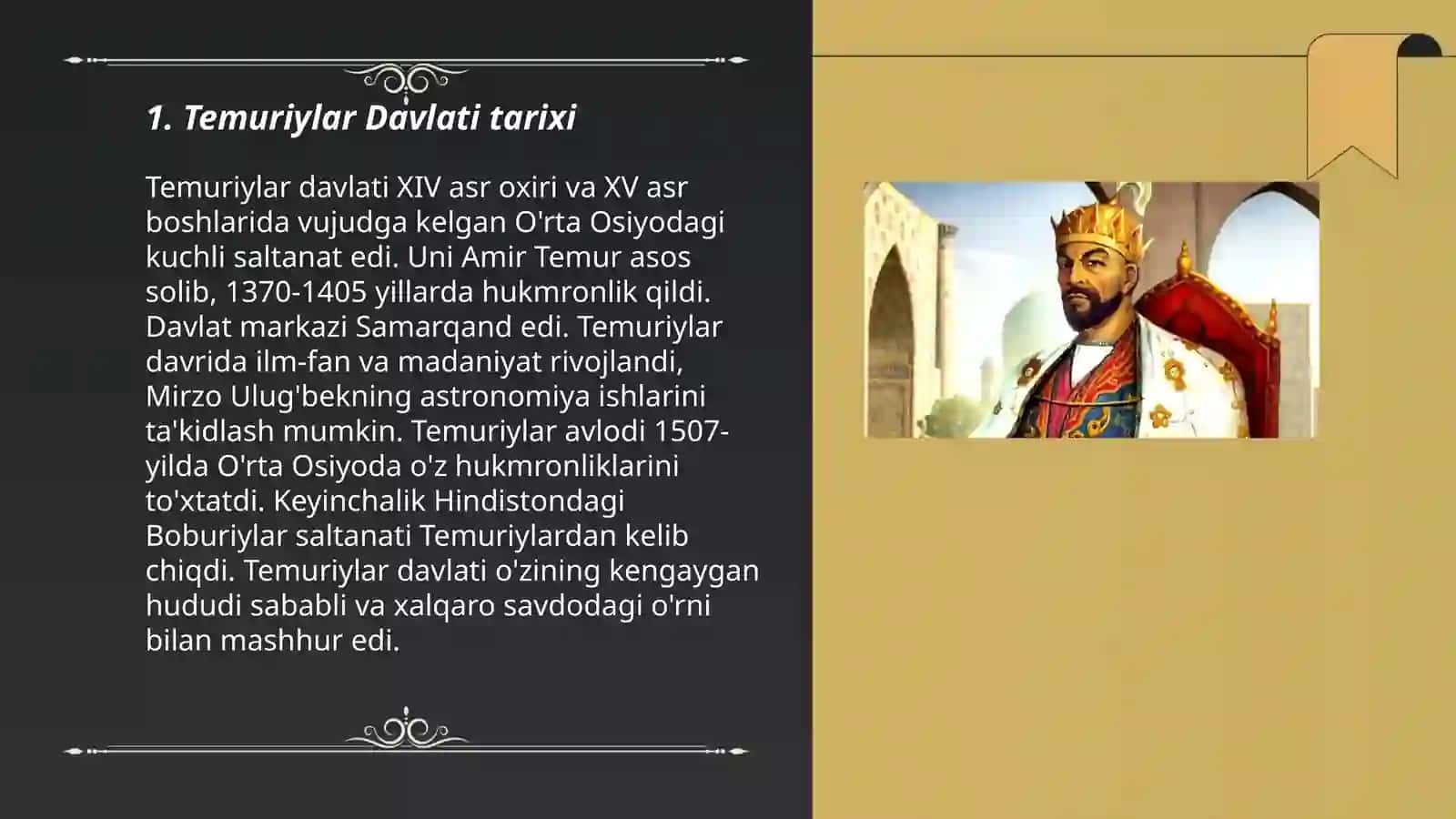 Temuriylar Davlati tarixi 3