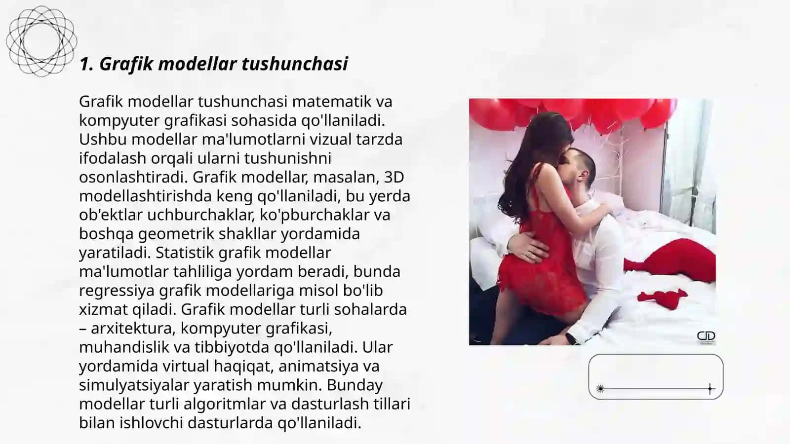 Texnik obyektlarga tegishli grafik modellarni amaliy dasturlarda ifodalash 3