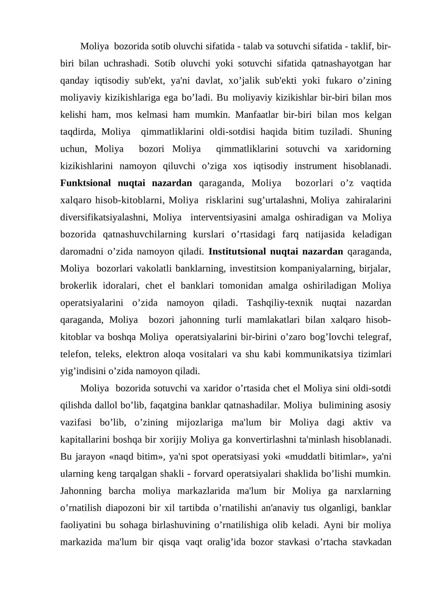 Moliya bozorida amalga oshiriladigan bitim va operatsiyalar 3