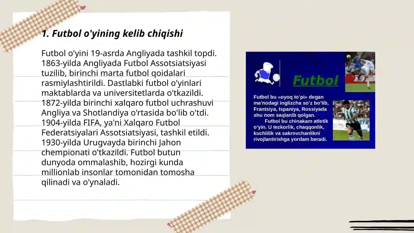 Futbol o'yining kelib chiqishi, qoidalari va rivojlanish tarixi 3