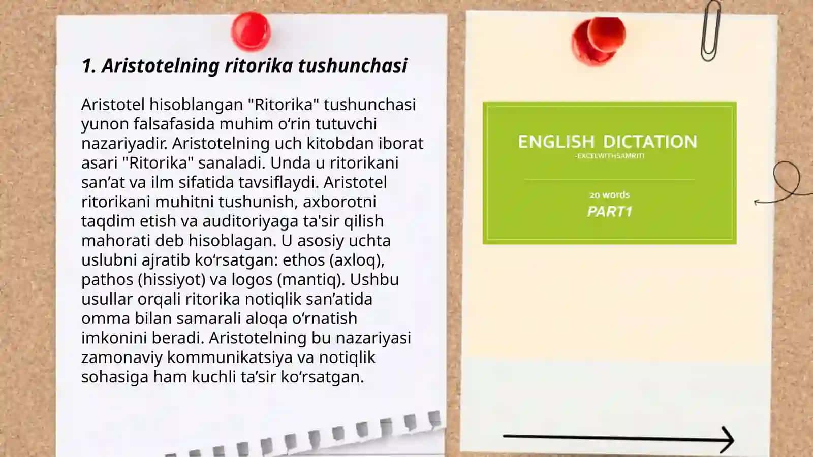 Aristotelning "Ritorika" so'z san'ati 3