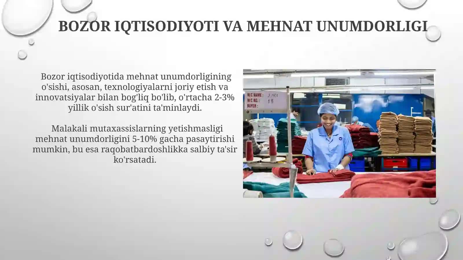Bozor Iqtisodiyoti va Mehnat Unumdorligi 3